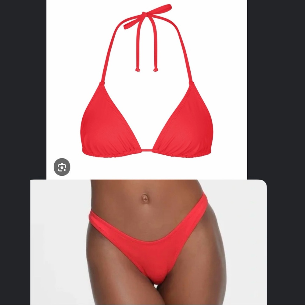 Red skims bikini set